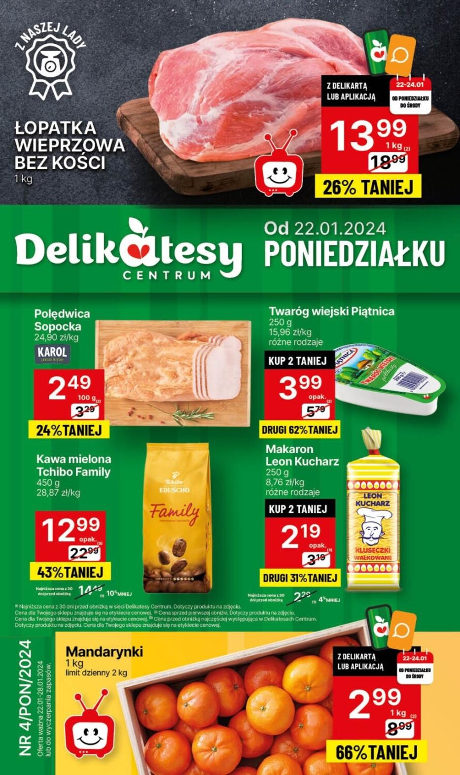 Gazetka promocyjna Delikatesy Centrum do 28/01/2024 str.0
