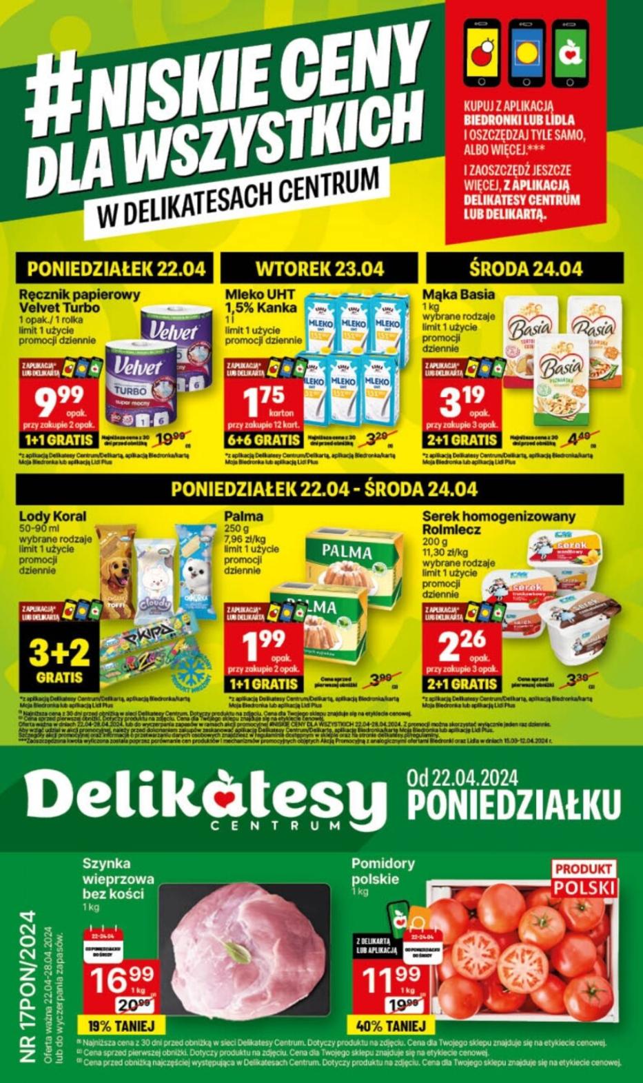 Gazetka promocyjna Delikatesy Centrum do 28/04/2024 str.1