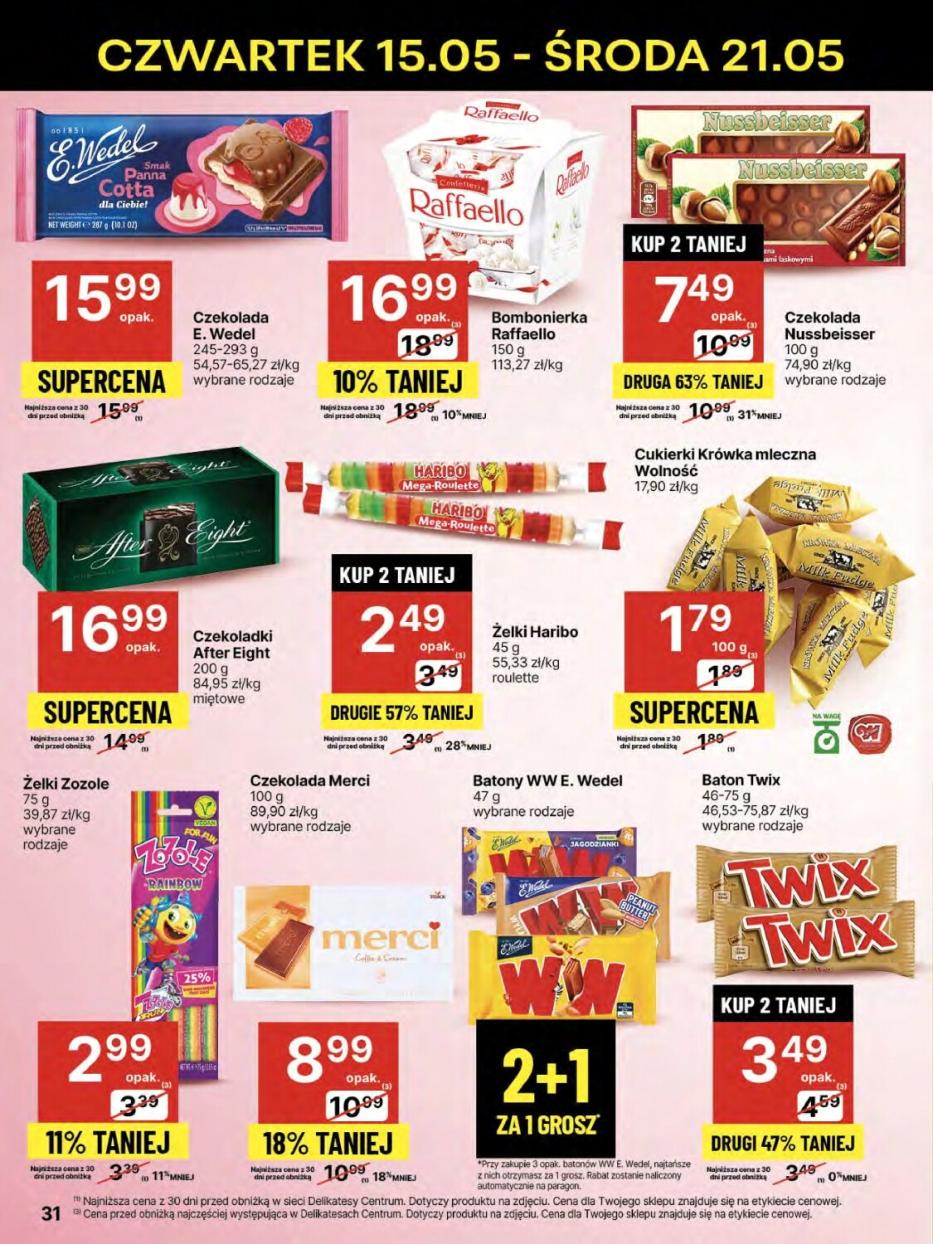 Gazetka promocyjna Delikatesy Centrum do 21/05/2025 str.31