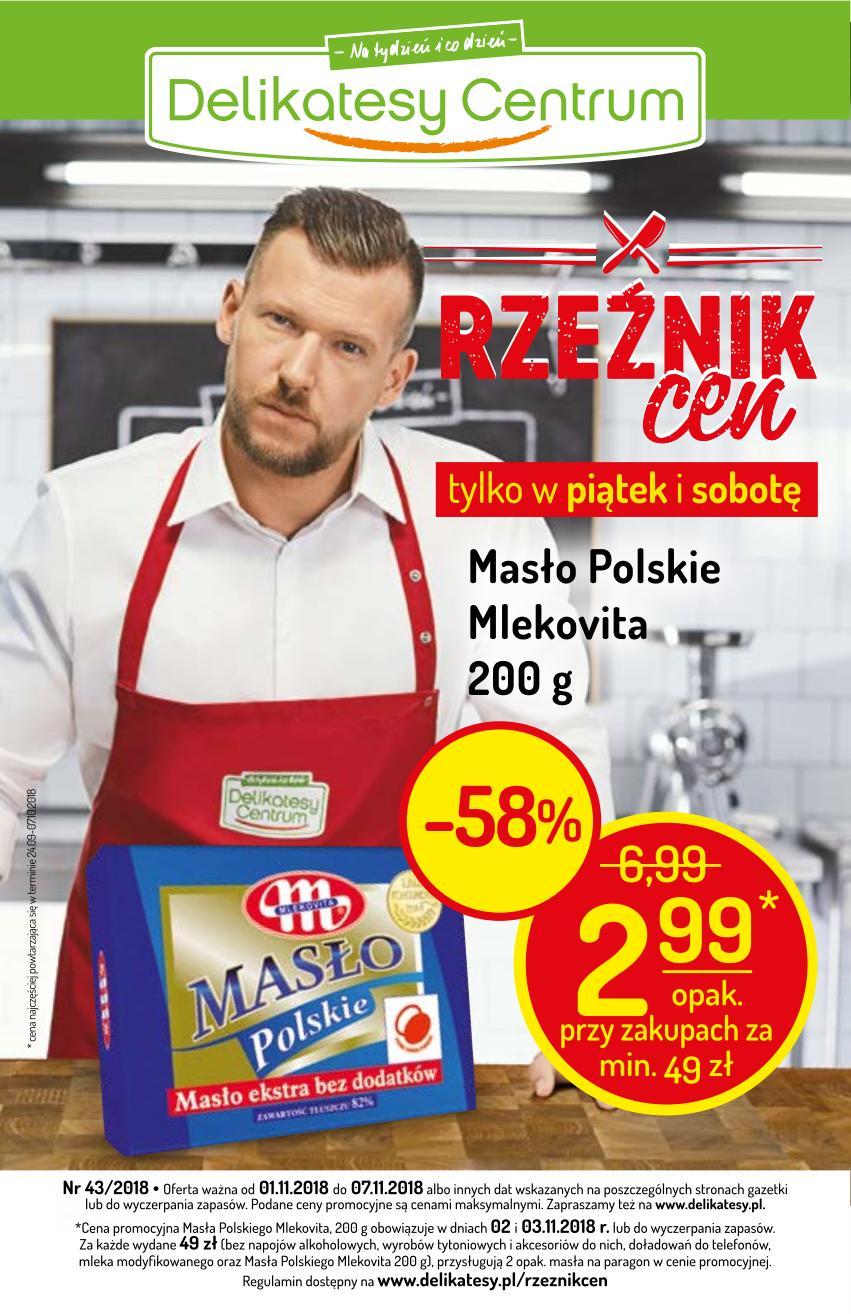 Gazetka promocyjna Delikatesy Centrum do 07/11/2018 str.1