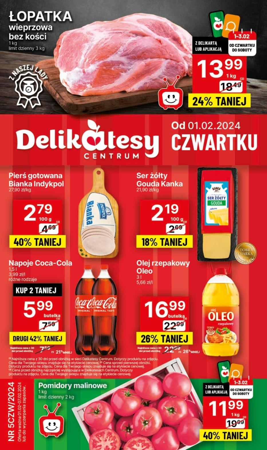 Gazetka promocyjna Delikatesy Centrum do 07/02/2024 str.0