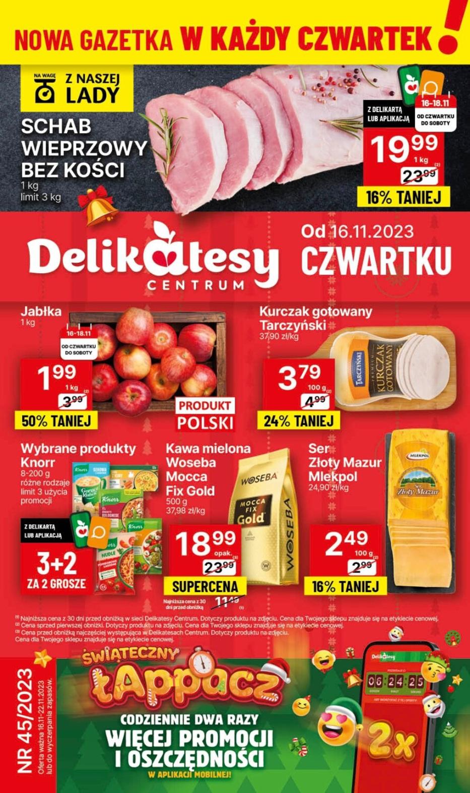Gazetka promocyjna Delikatesy Centrum do 22/11/2023 str.0