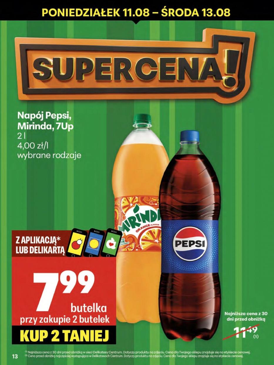 Gazetka promocyjna Delikatesy Centrum do 13/08/2025 str.13