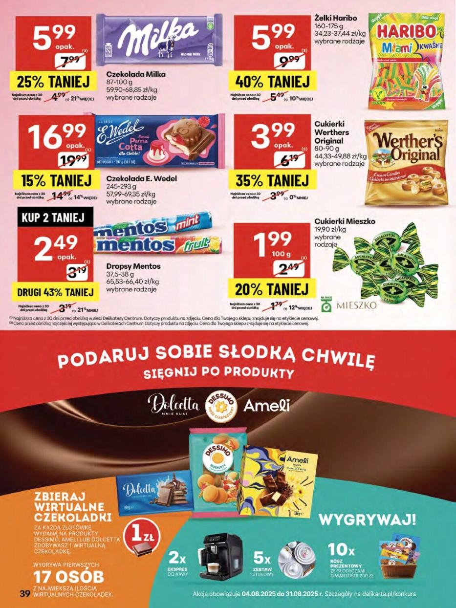 Gazetka promocyjna Delikatesy Centrum do 20/08/2025 str.39