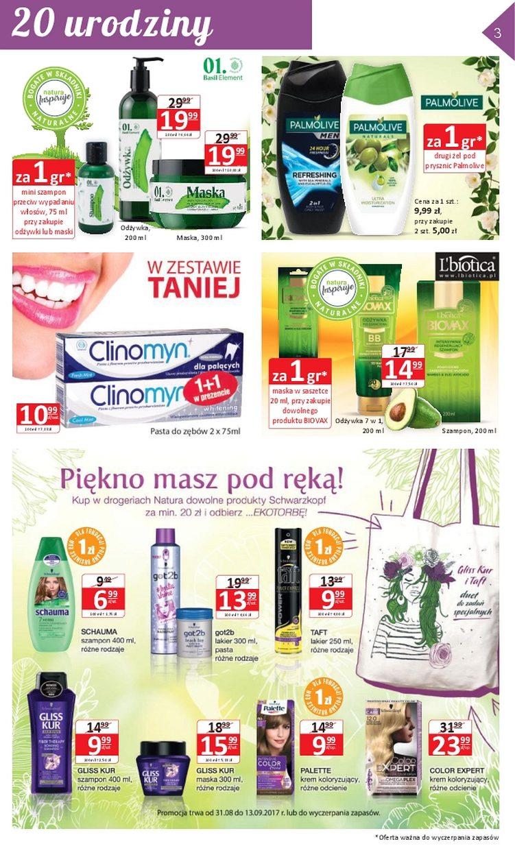 Gazetka promocyjna Drogerie Natura do 13/09/2017 str.3