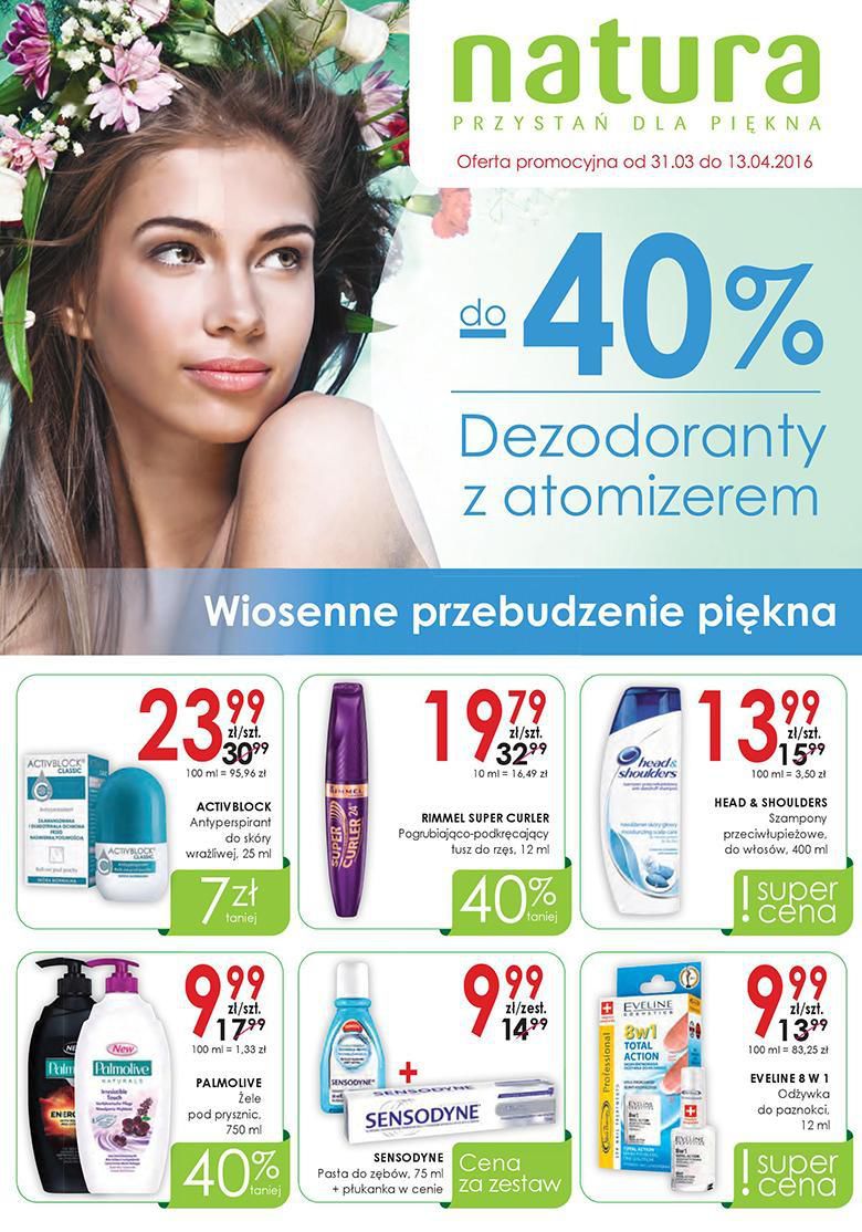 Gazetka promocyjna Drogerie Natura do 13/04/2016 str.1