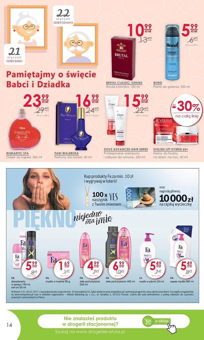 Gazetka promocyjna Drogerie Natura do 01/02/2017 str.14