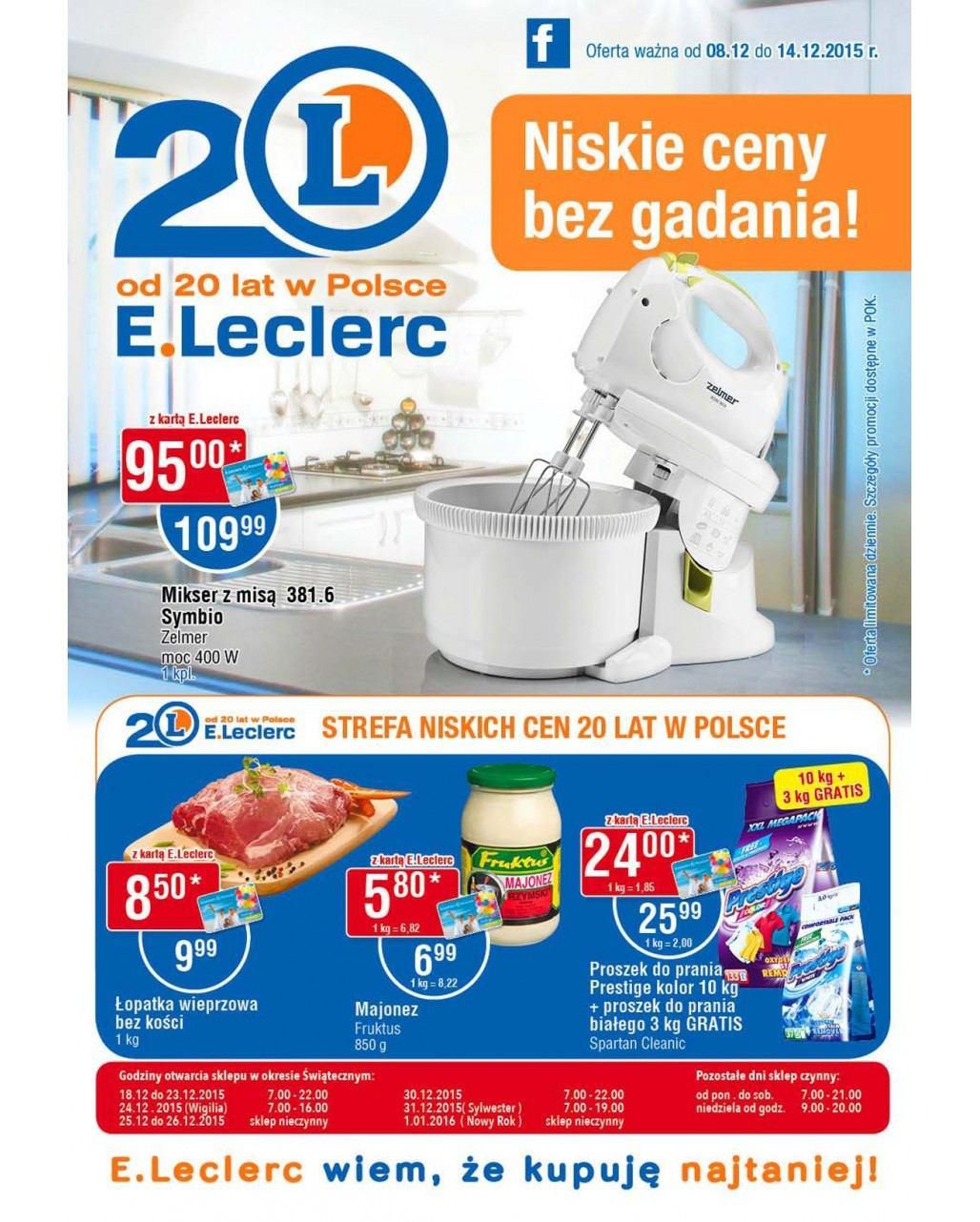 Gazetka promocyjna E-Leclerc do 14/12/2015 str.0