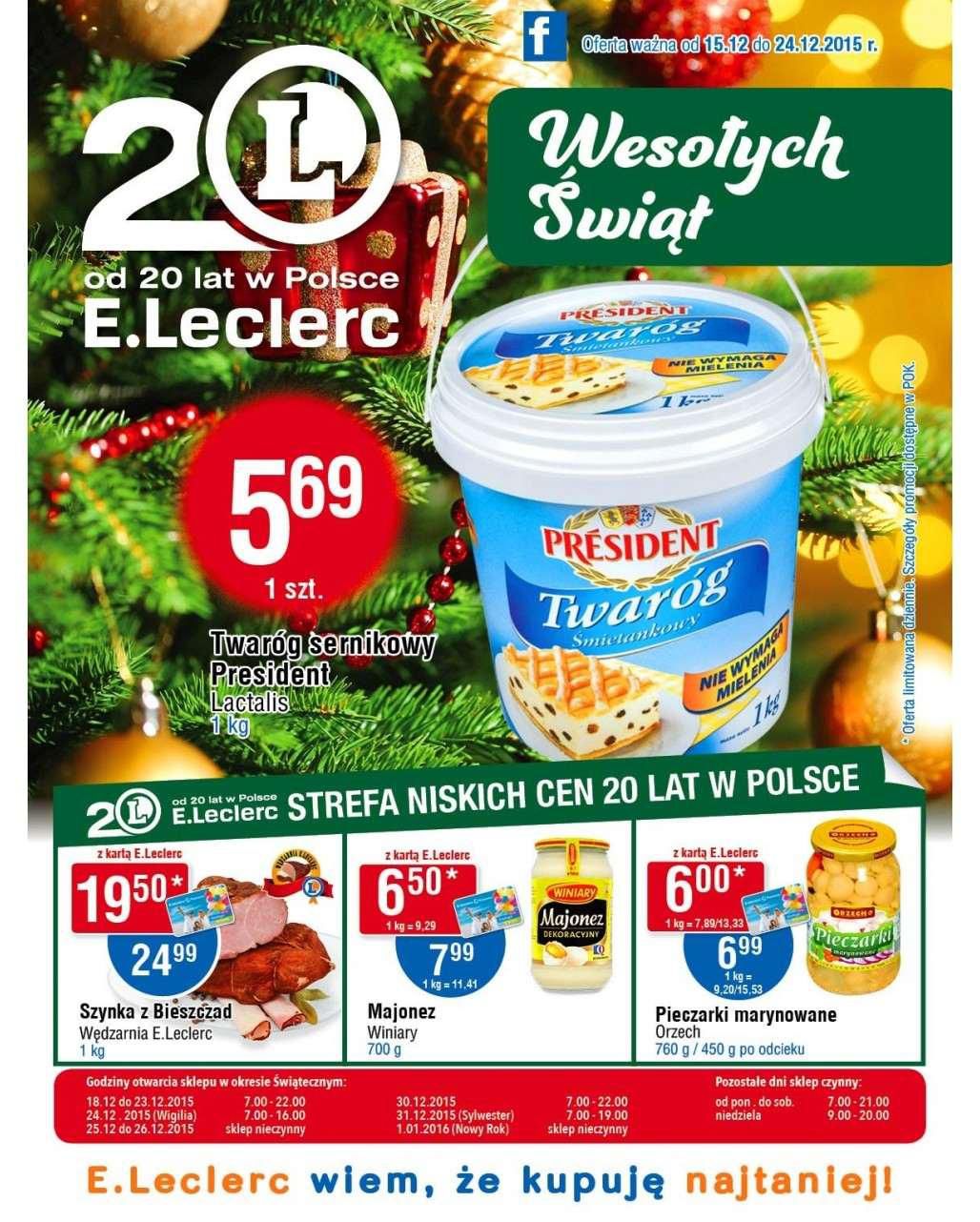 Gazetka promocyjna E-Leclerc do 24/12/2015 str.0