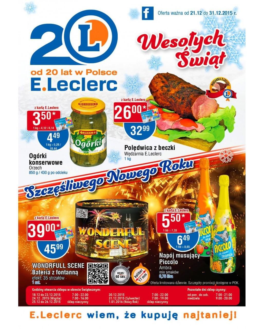 Gazetka promocyjna E-Leclerc do 31/12/2015 str.0