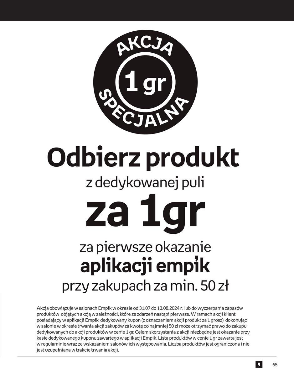 Gazetka promocyjna empik do 13/08/2024 str.65