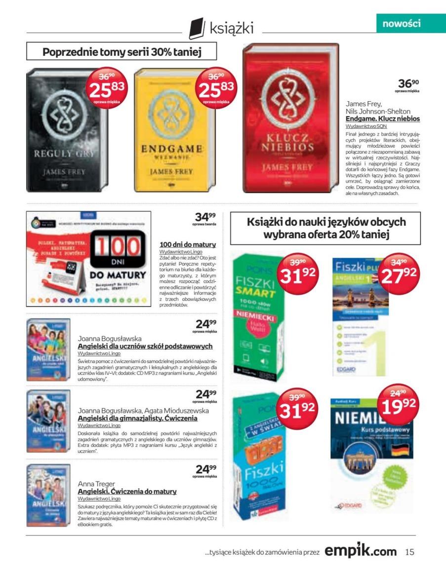 Gazetka promocyjna empik do 31/01/2017 str.15