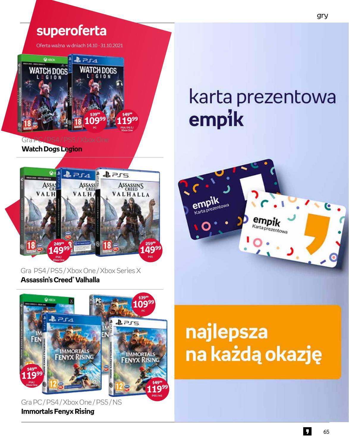 Gazetka promocyjna empik do 26/10/2021 str.65