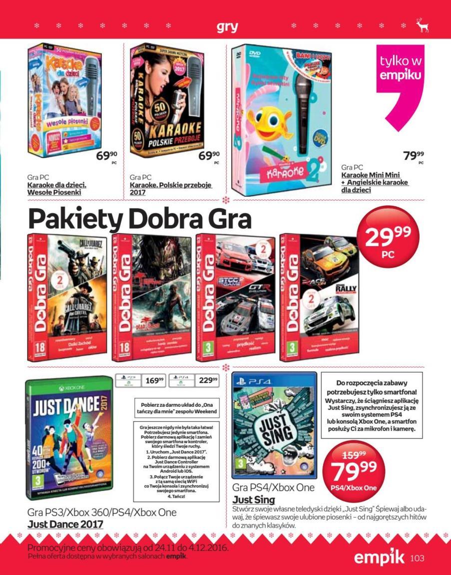 Gazetka promocyjna empik do 24/12/2016 str.103