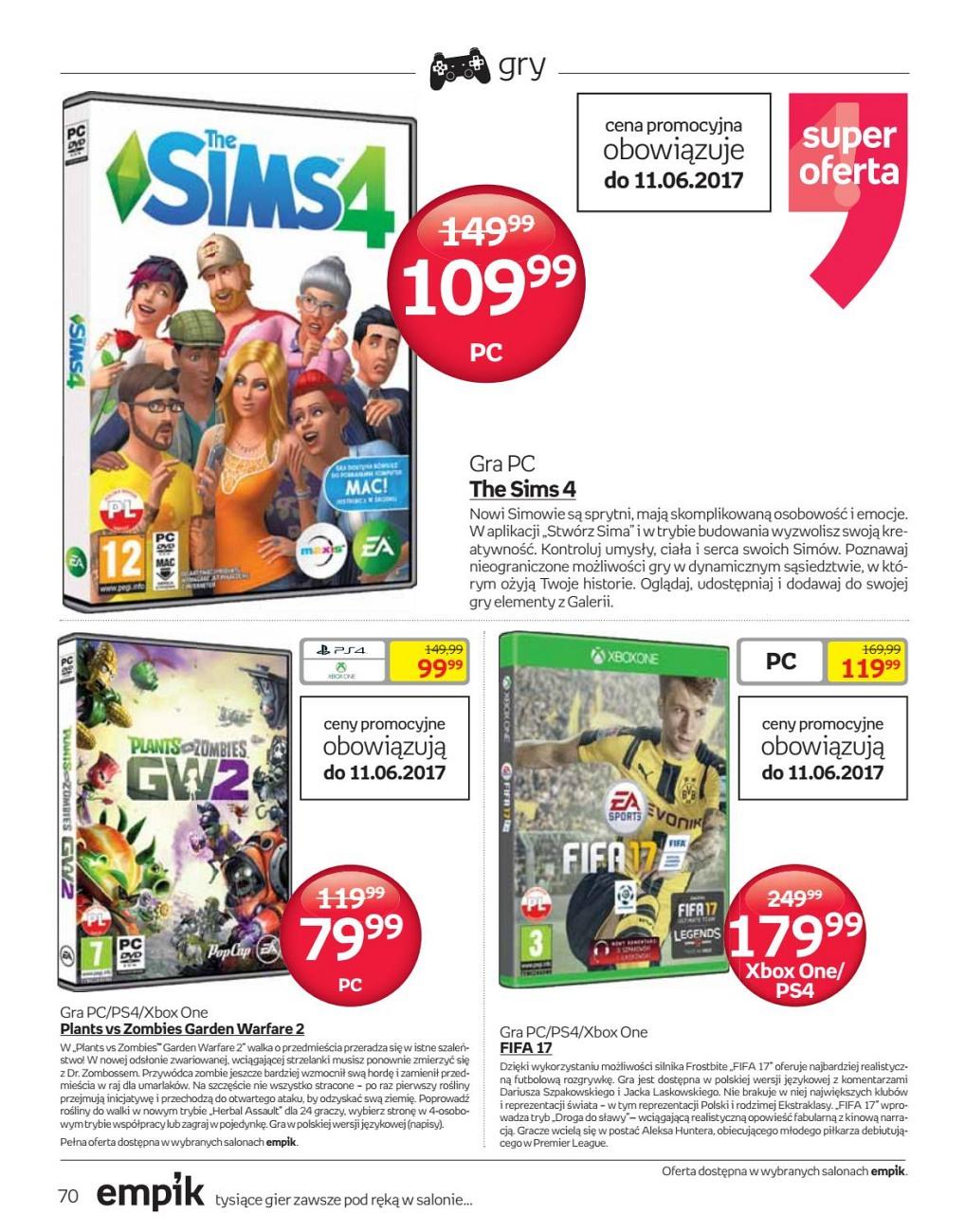 Gazetka promocyjna empik do 13/06/2017 str.70