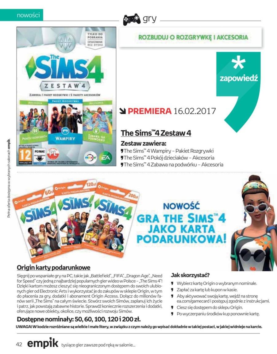 Gazetka promocyjna empik do 14/02/2017 str.42