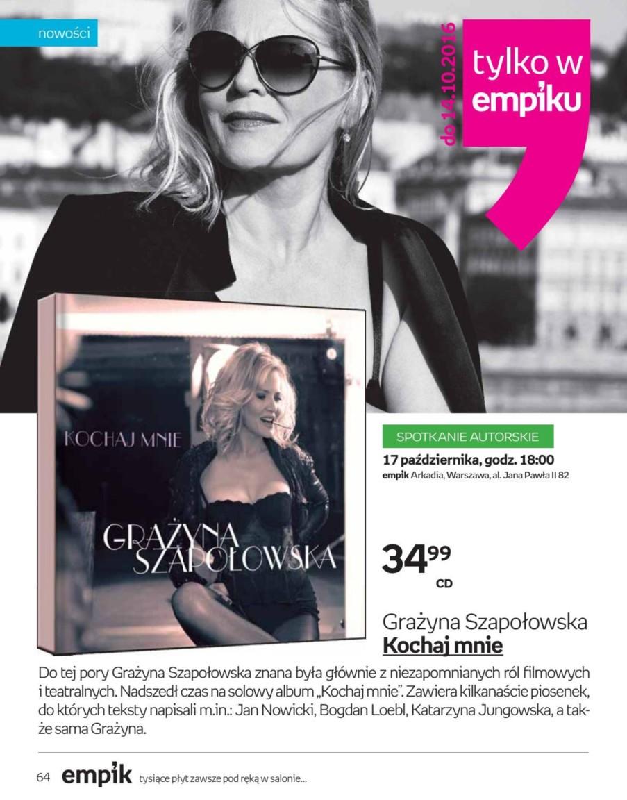 Gazetka promocyjna empik do 25/10/2016 str.64