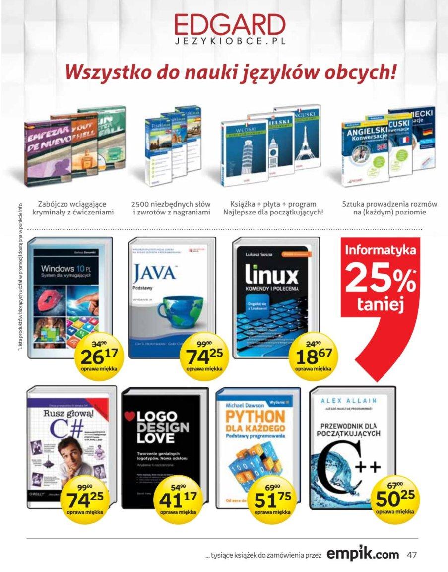 Gazetka promocyjna empik do 25/10/2016 str.47