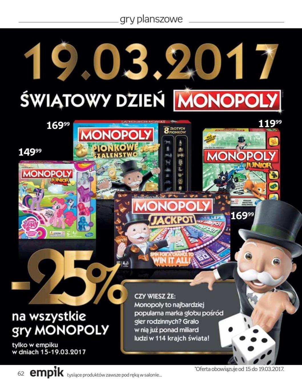 Gazetka promocyjna empik do 28/03/2017 str.62