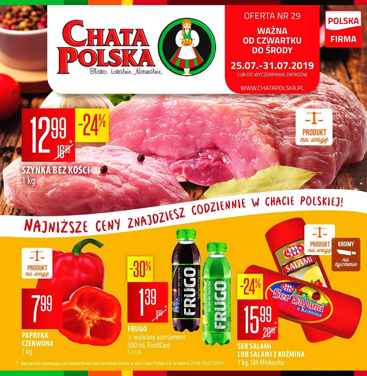 Gazetka promocyjna Chata Polska do 31/07/2019 str.1