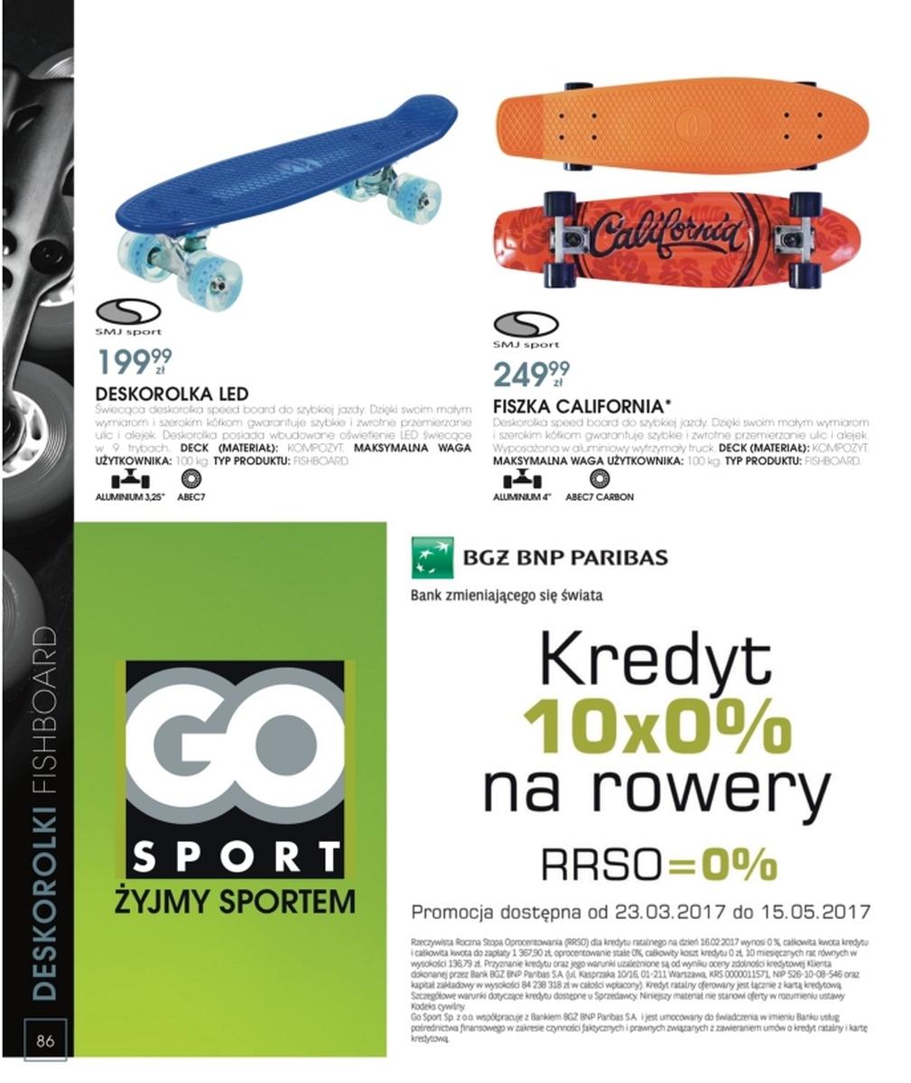 Gazetka promocyjna Go Sport do 30/09/2017 str.86