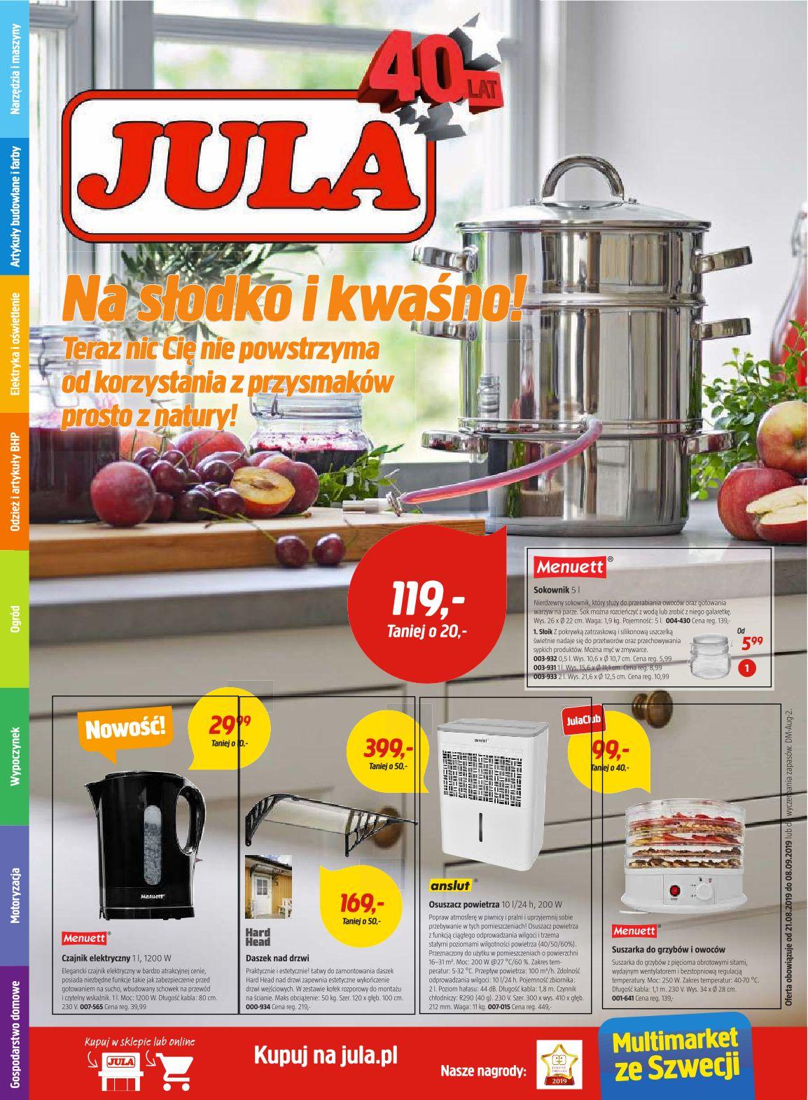 Gazetka promocyjna Jula do 08/09/2019 str.0