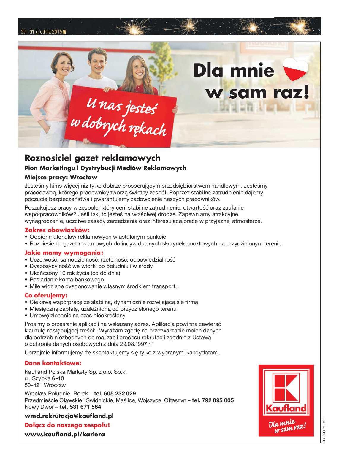 Gazetka promocyjna Kaufland do 31/12/2015 str.29