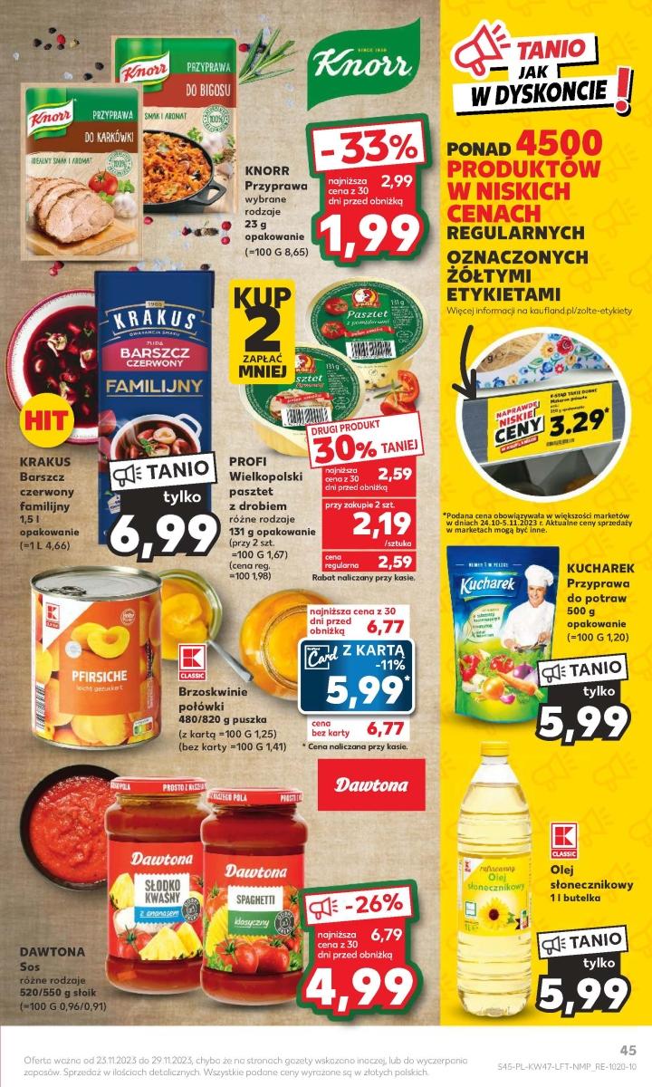 Gazetka promocyjna Kaufland do 29/11/2023 str.45