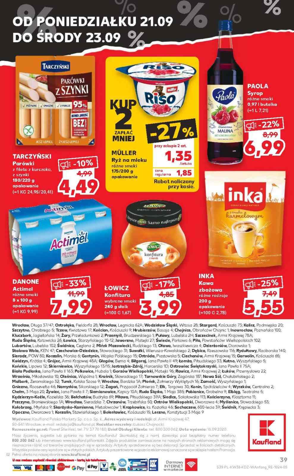 Gazetka promocyjna Kaufland do 23/09/2020 str.39