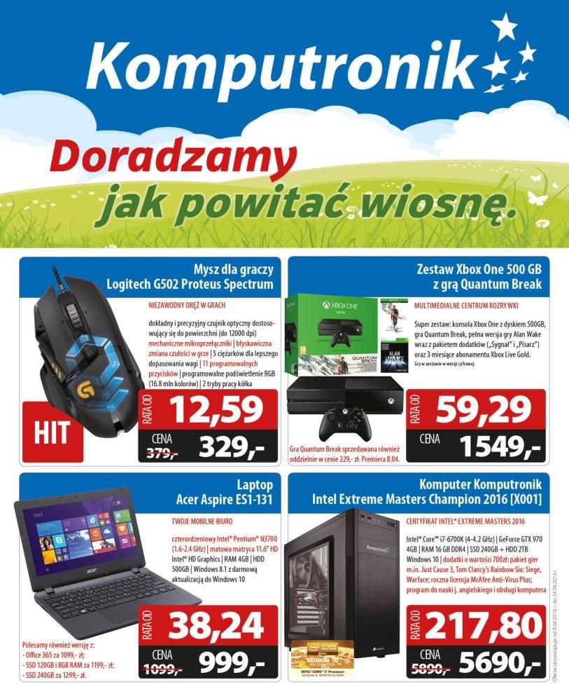 Gazetka promocyjna Komputronik do 30/04/2016 str.1