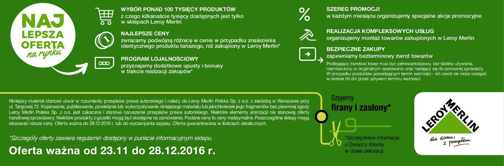 Gazetka promocyjna Leroy Merlin do 28/12/2016 str.48