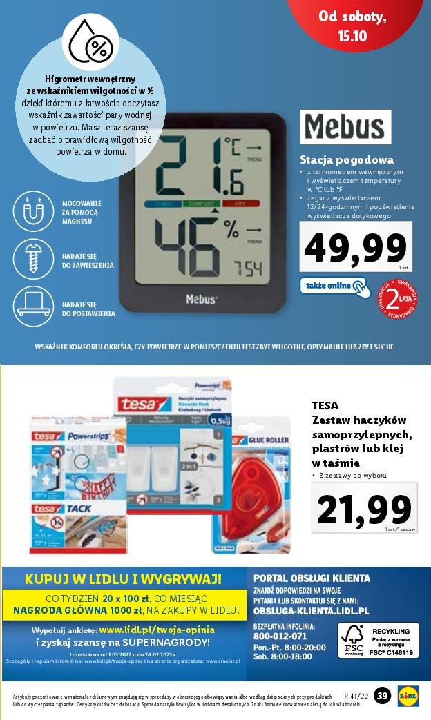 Gazetka promocyjna Lidl do 15/10/2022 str.39