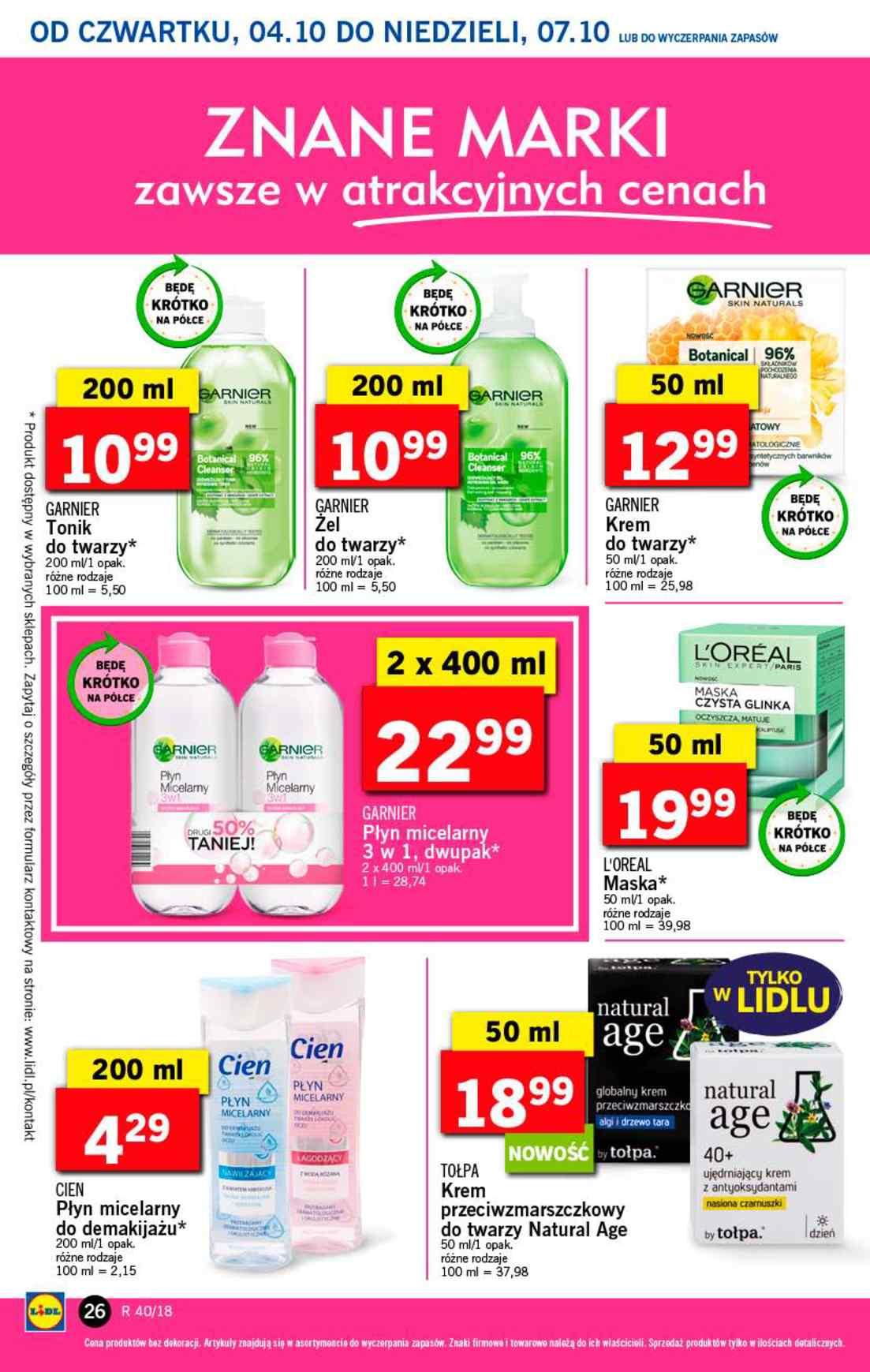 Gazetka promocyjna Lidl do 07/10/2018 str.26