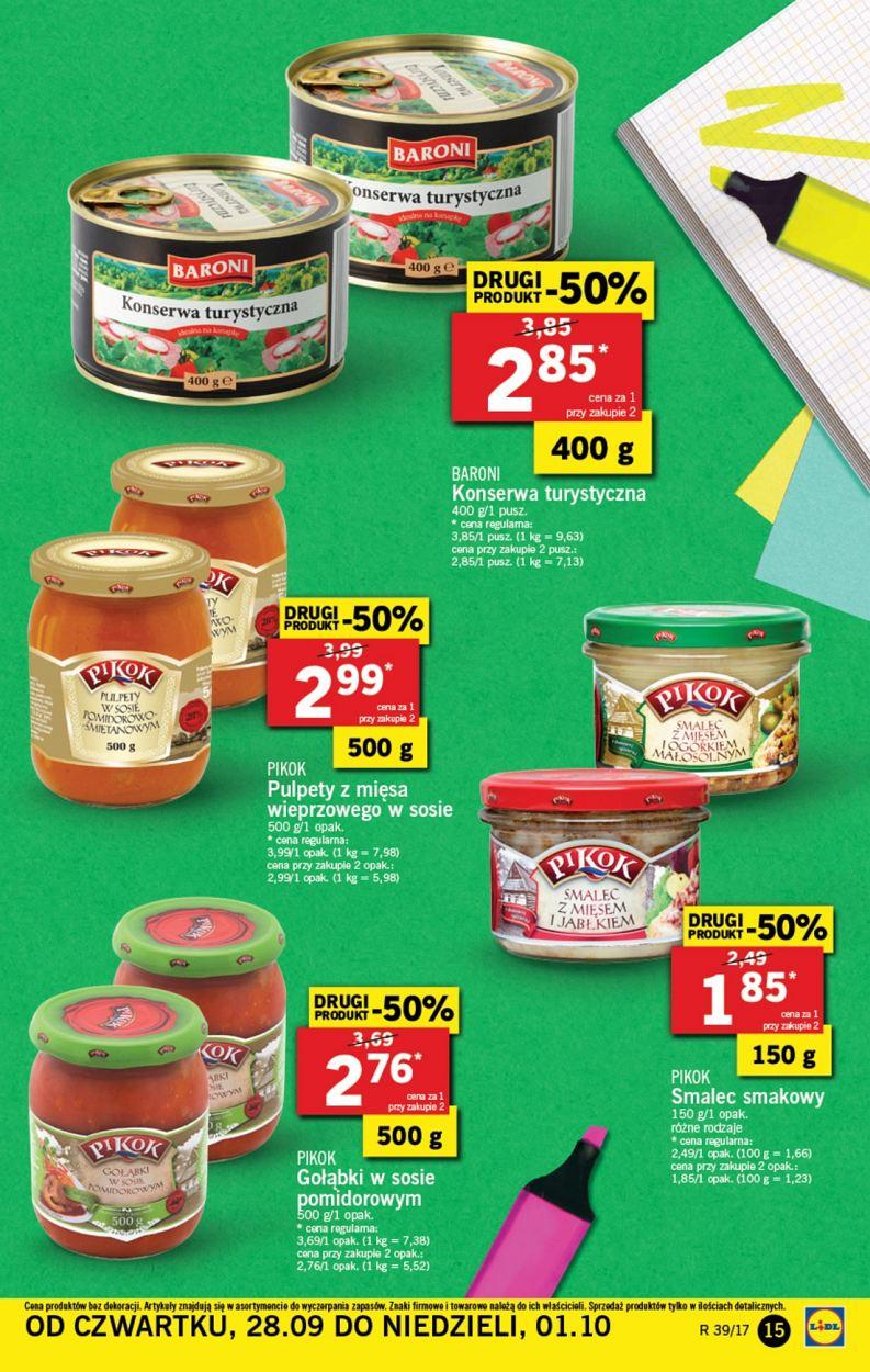 Gazetka promocyjna Lidl do 01/10/2017 str.15