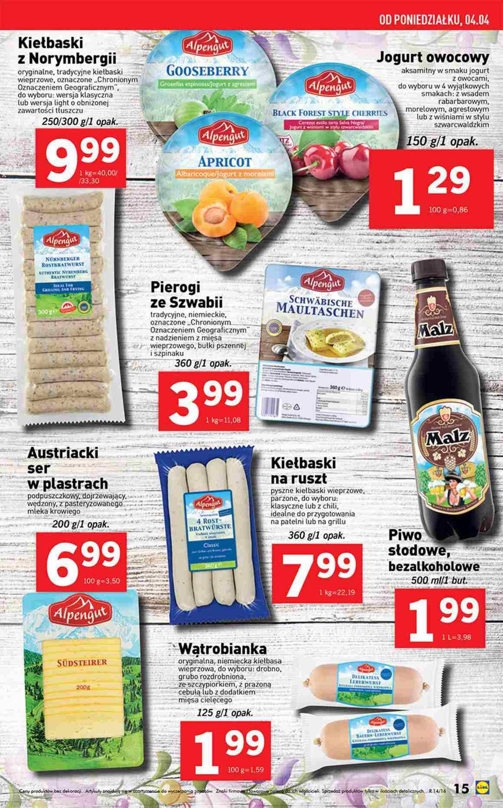 Gazetka promocyjna Lidl do 10/04/2016 str.15