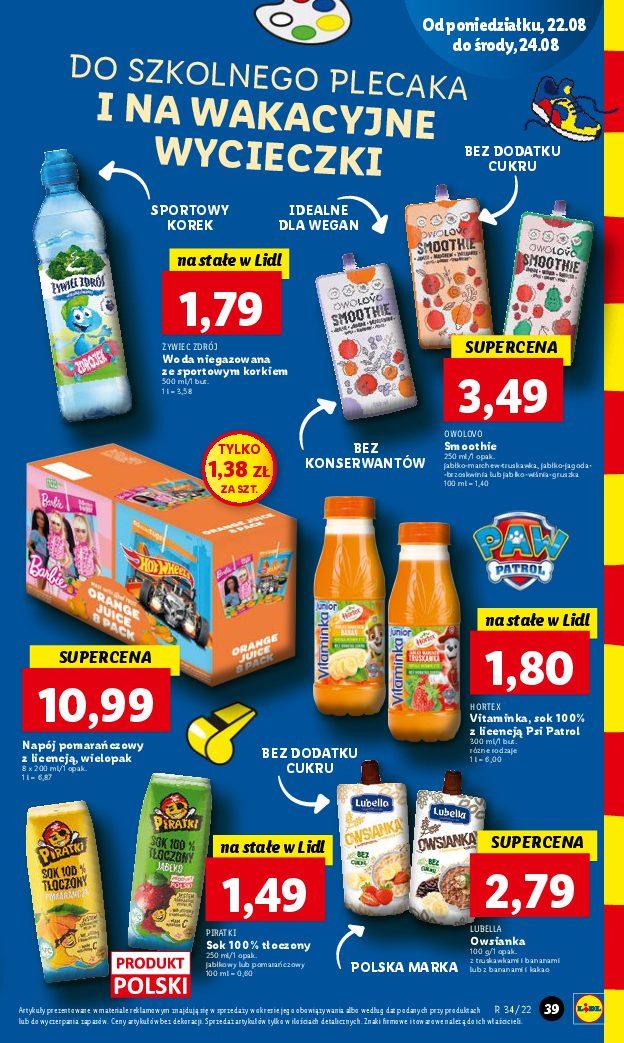 Gazetka promocyjna Lidl do 28/08/2022 str.39