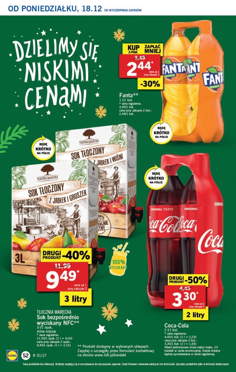 Gazetka promocyjna Lidl do 20/12/2017 str.52