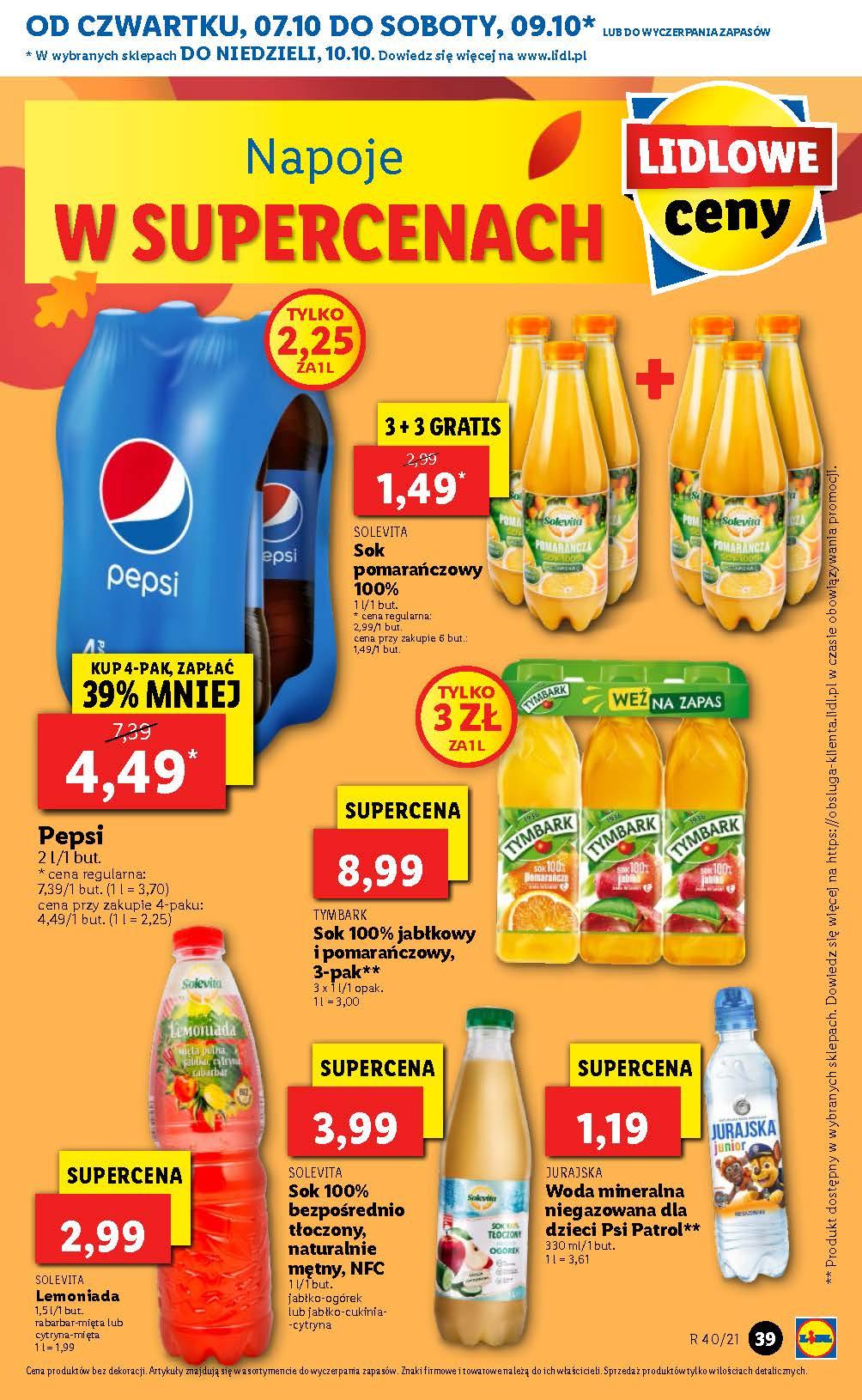 Gazetka promocyjna Lidl do 09/10/2021 str.39