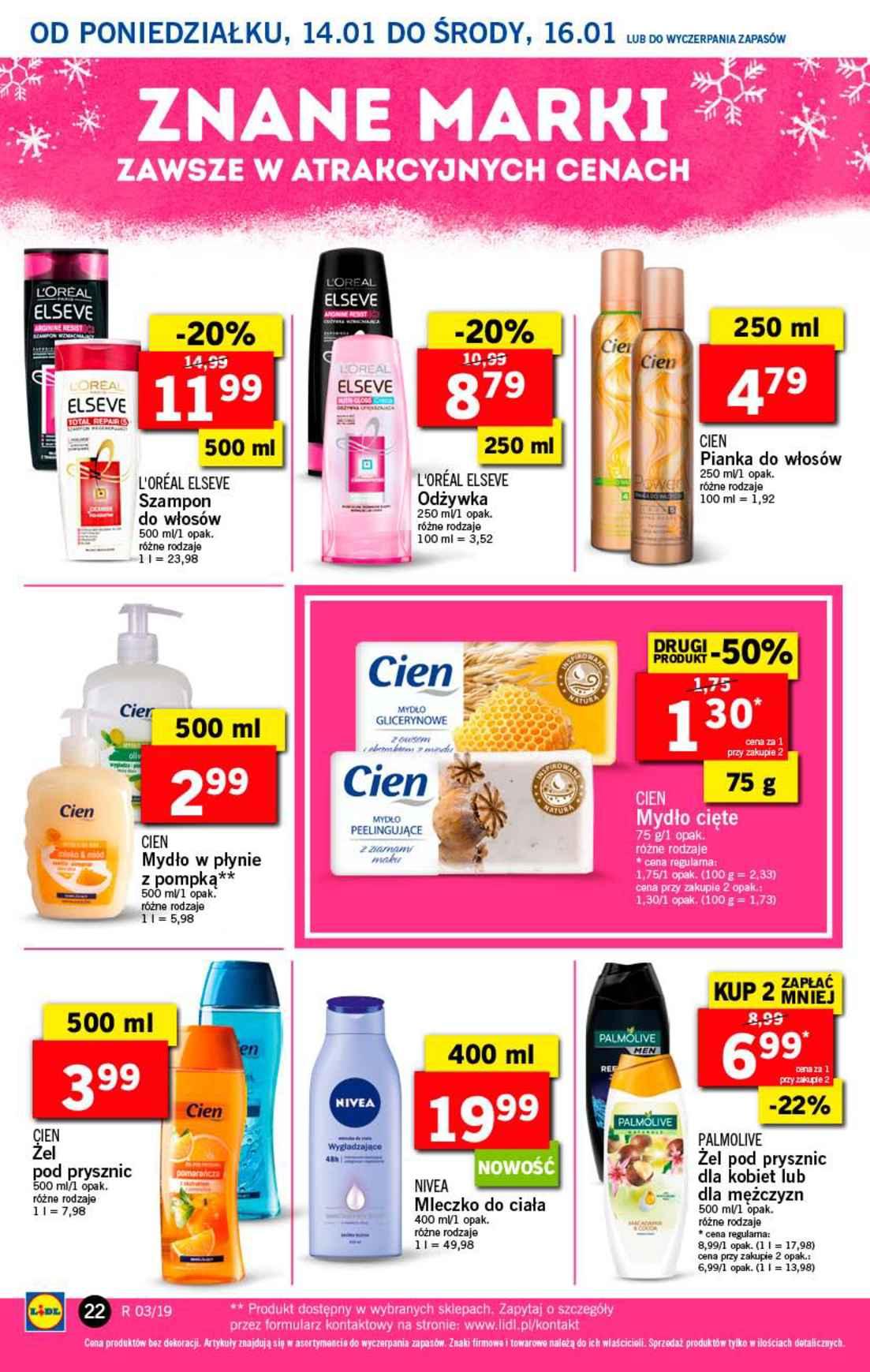 Gazetka promocyjna Lidl do 16/01/2019 str.22