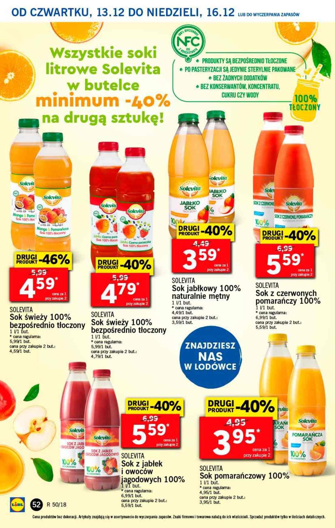 Gazetka promocyjna Lidl do 16/12/2018 str.52