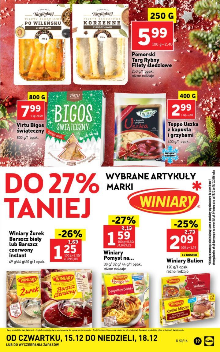 Gazetka promocyjna Lidl do 18/12/2016 str.19