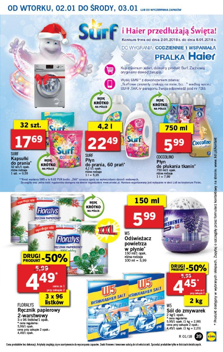 Gazetka promocyjna Lidl do 03/01/2018 str.39