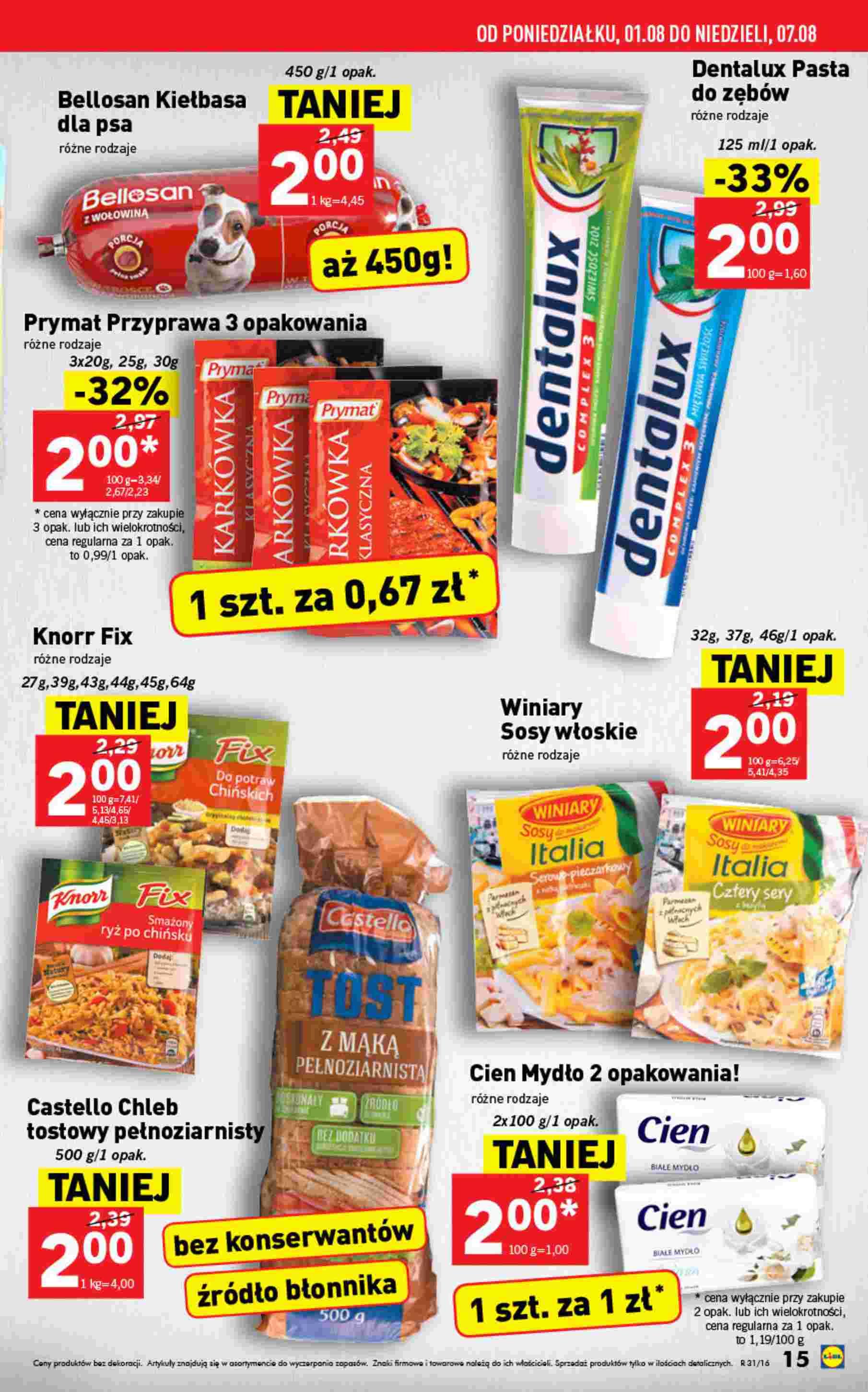 Gazetka promocyjna Lidl do 07/08/2016 str.15