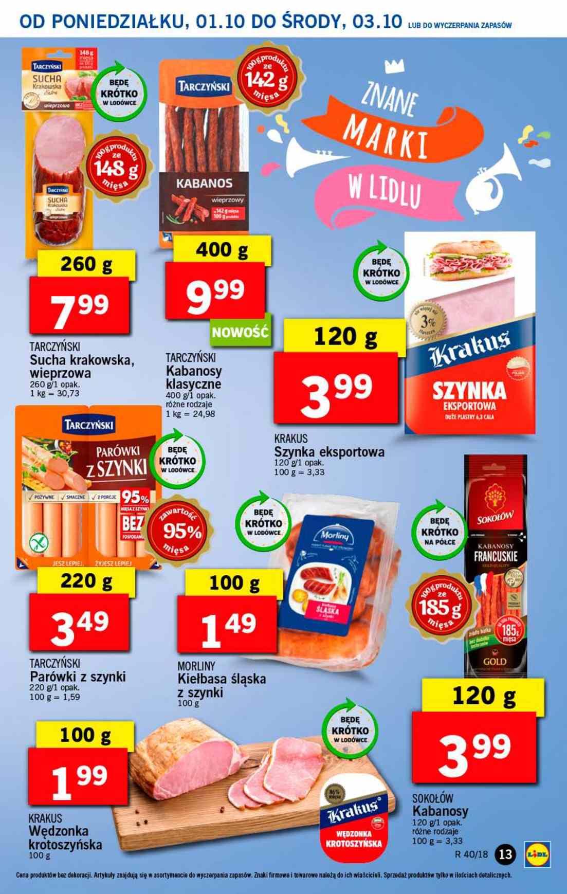 Gazetka promocyjna Lidl do 03/10/2018 str.13