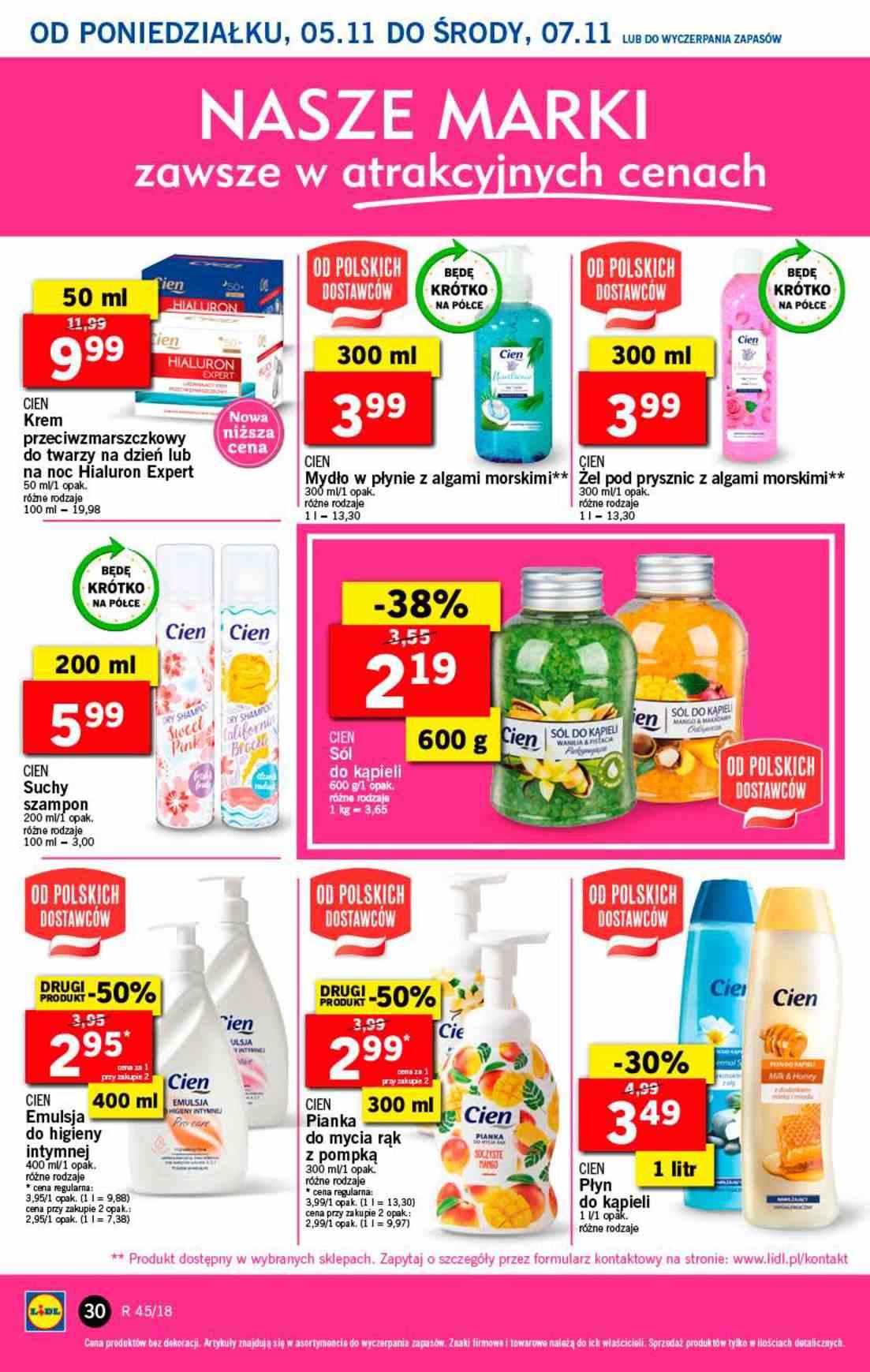 Gazetka promocyjna Lidl do 07/11/2018 str.30