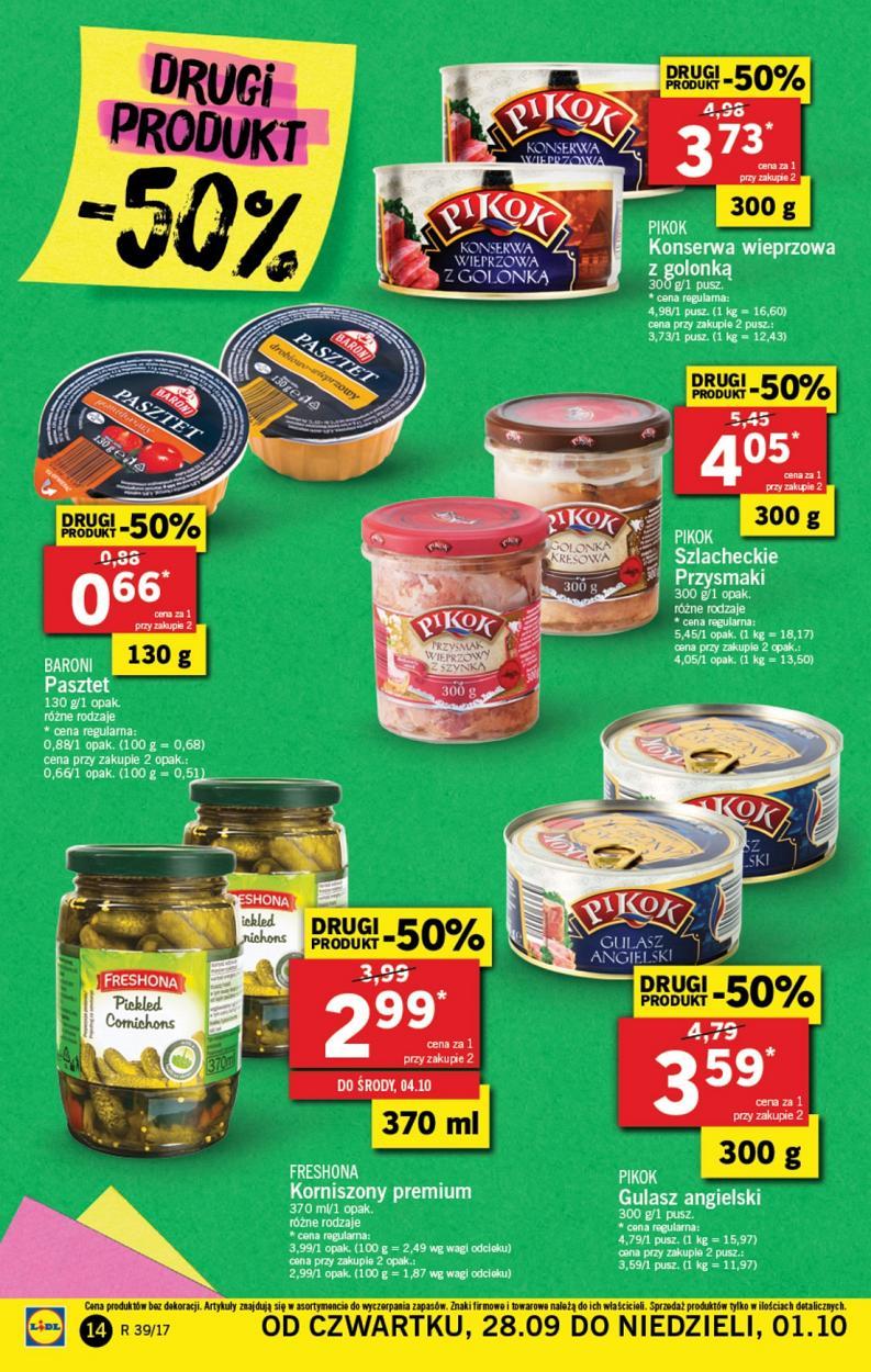 Gazetka promocyjna Lidl do 01/10/2017 str.14