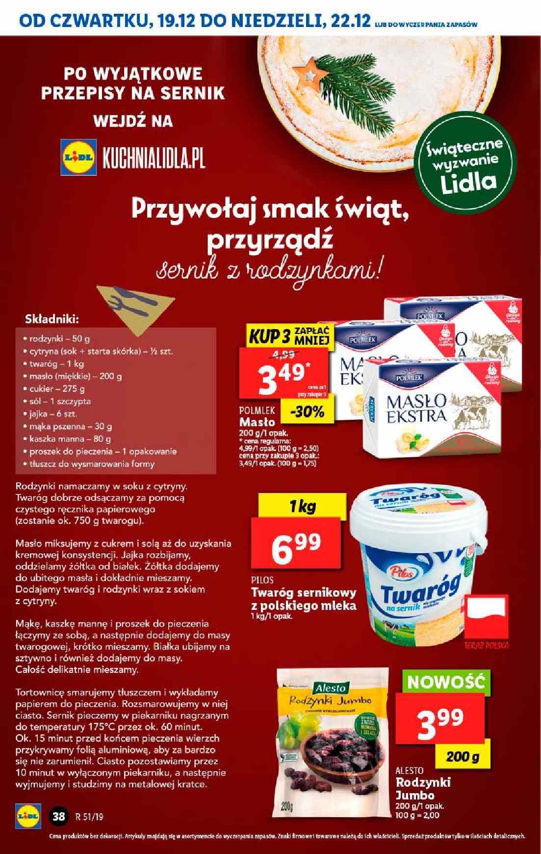 Gazetka promocyjna Lidl do 22/12/2019 str.38