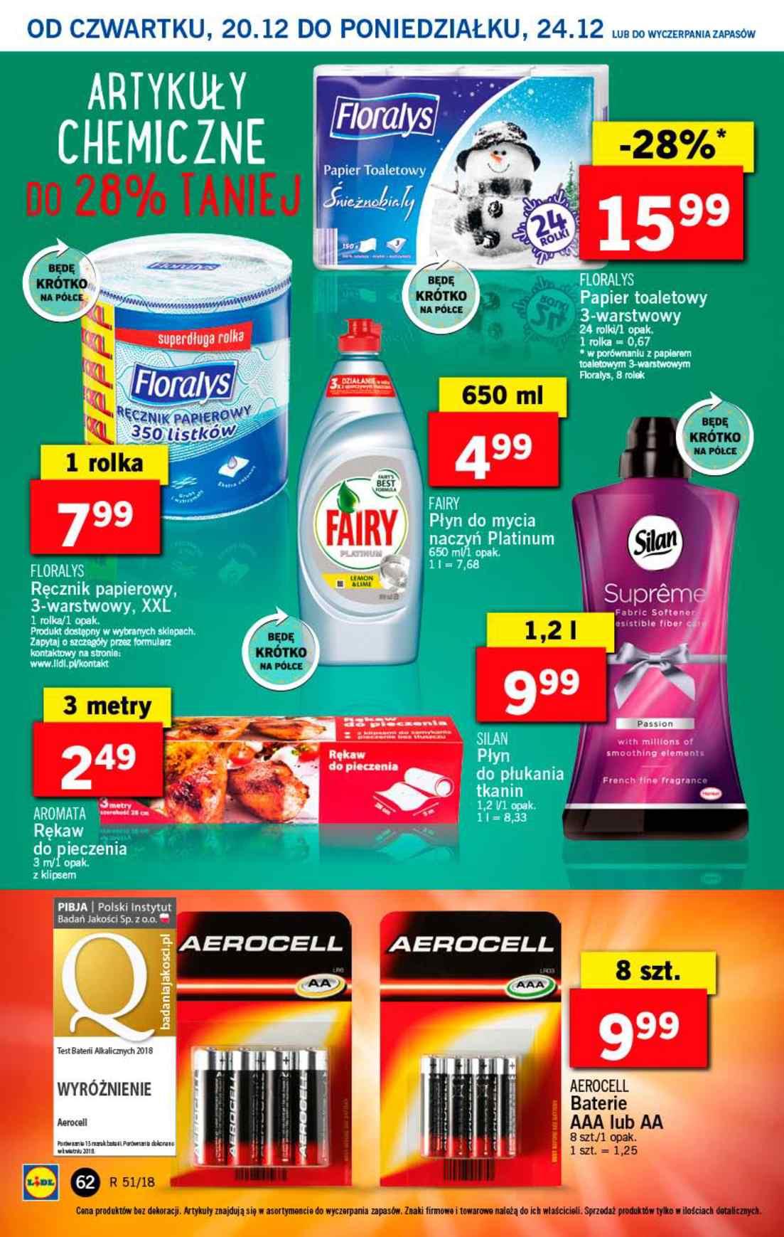 Gazetka promocyjna Lidl do 23/12/2018 str.62