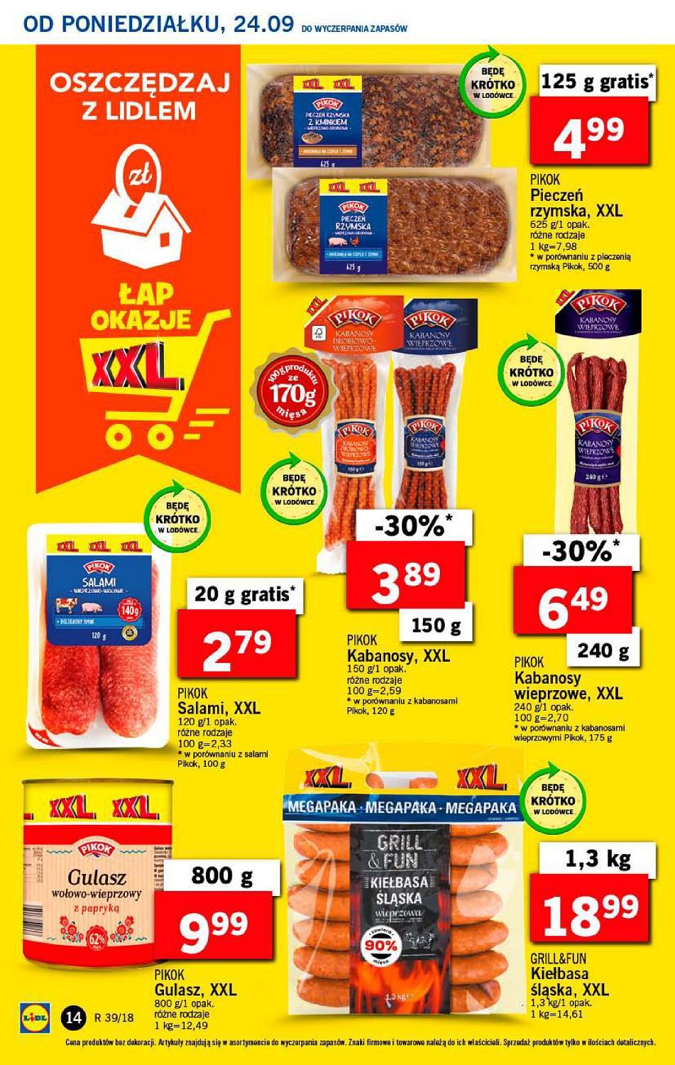 Gazetka promocyjna Lidl do 26/09/2018 str.14