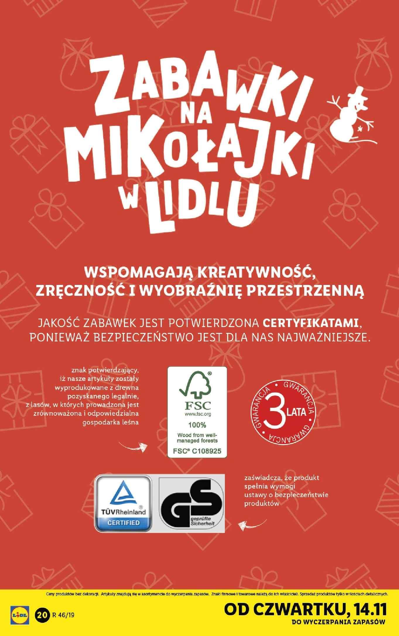 Gazetka promocyjna Lidl do 16/11/2019 str.20